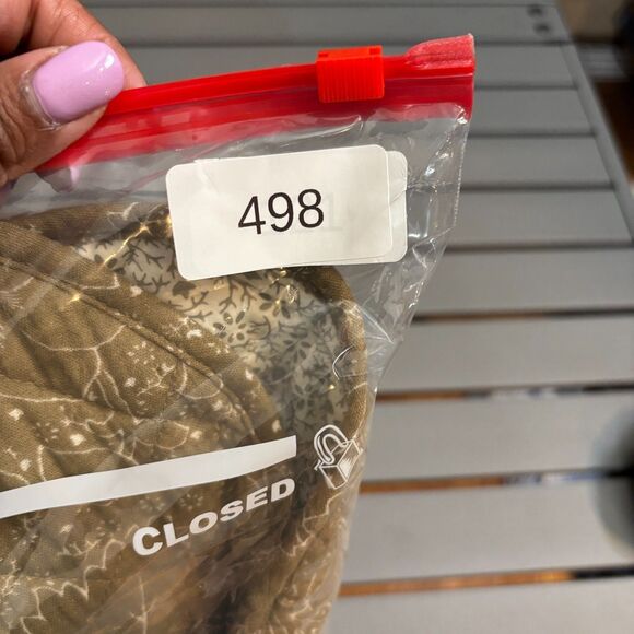 Marine Layer Arlo Quilted Jacket Womens S Green Floral Long Sleeve Button Front - Picture 8 of 8